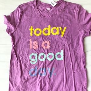 Old Navy graphic tee purple girl size XL 14 NWT